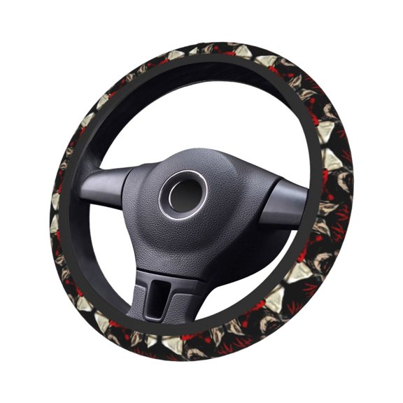 Captain-Spaulding Steering Wheel Cover Non-Slip Auto Steering Wheel Protector Car Accessories Universal Fit 15 Inches For Men Women