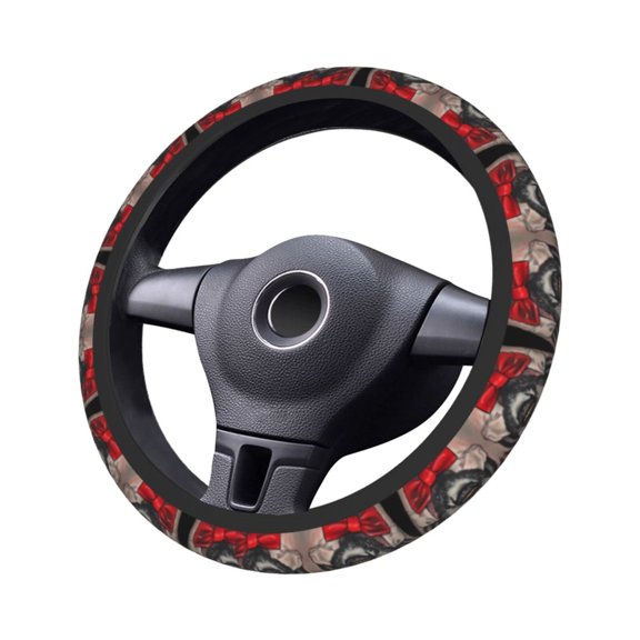 Captain-Spaulding Steering Wheel Cover Non-Slip Auto Steering Wheel Protector Car Accessories Universal Fit 15 Inches For Men Women