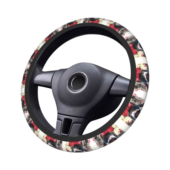 Captain-Spaulding Steering Wheel Cover Non-Slip Auto Steering Wheel Protector Car Accessories Universal Fit 15 Inches For Men Women