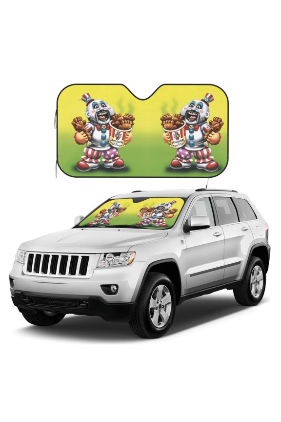 Captain-Spaulding Sun Shade, Car Front Window Shades Sunshade, Cover Sun Visor Shield Block Automotive Interior Protector Blocks For Most Car Sunshade