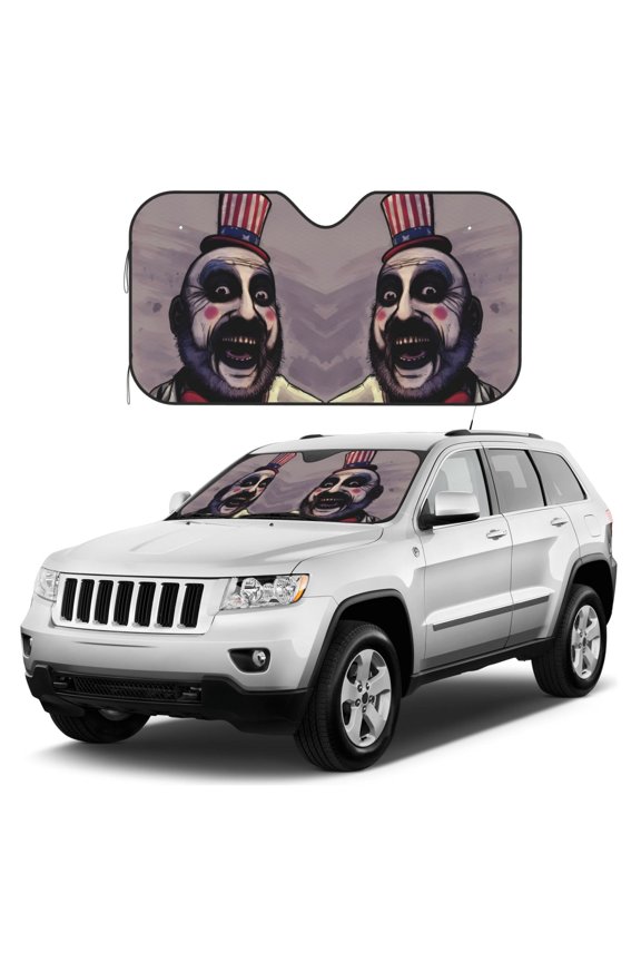 Captain-Spaulding Sun Shade, Car Front Window Shades Sunshade, Cover Sun Visor Shield Block Automotive Interior Protector Blocks For Most Car Sunshade