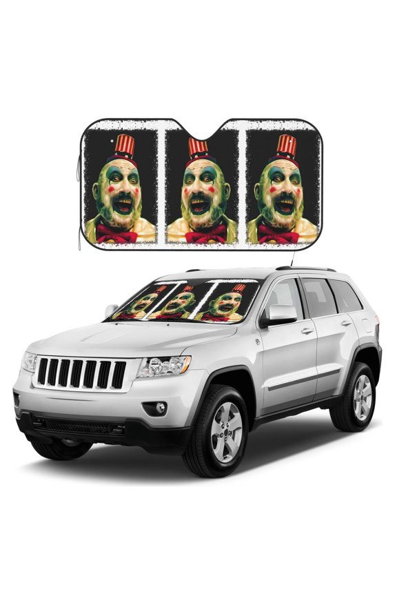 Captain-Spaulding Sun Shade, Car Front Window Shades Sunshade, Cover Sun Visor Shield Block Automotive Interior Protector Blocks For Most Car Sunshade