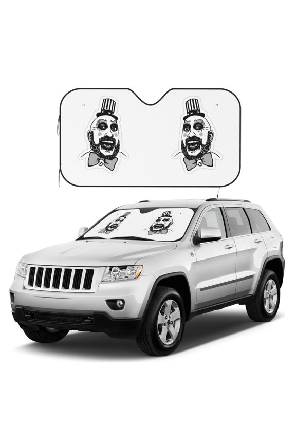 Captain-Spaulding Sun Shade, Car Front Window Shades Sunshade, Cover Sun Visor Shield Block Automotive Interior Protector Blocks For Most Car Sunshade