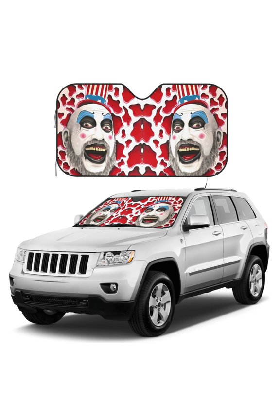 Captain-Spaulding Sun Shade, Car Front Window Shades Sunshade, Cover Sun Visor Shield Block Automotive Interior Protector Blocks For Most Car Sunshade