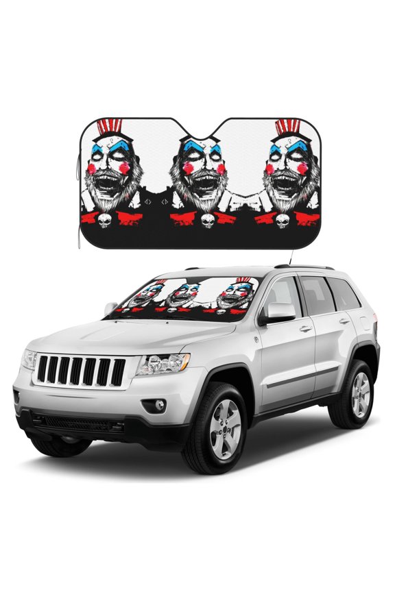 Captain-Spaulding Sun Shade, Car Front Window Shades Sunshade, Cover Sun Visor Shield Block Automotive Interior Protector Blocks For Most Car Sunshade