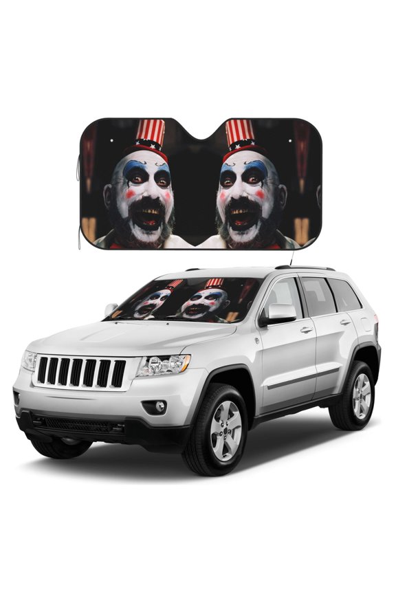 Captain-Spaulding Sun Shade, Car Front Window Shades Sunshade, Cover Sun Visor Shield Block Automotive Interior Protector Blocks For Most Car Sunshade