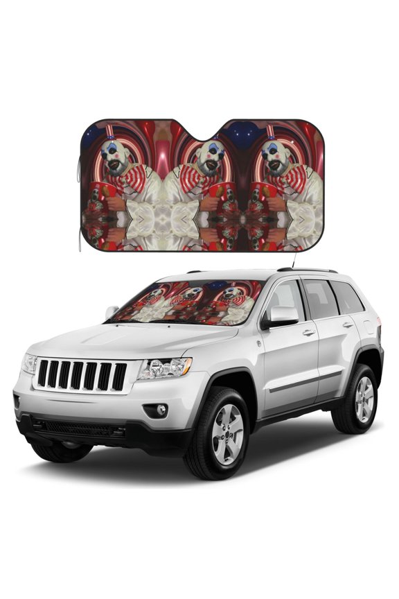 Captain-Spaulding Sun Shade, Car Front Window Shades Sunshade, Cover Sun Visor Shield Block Automotive Interior Protector Blocks For Most Car Sunshade