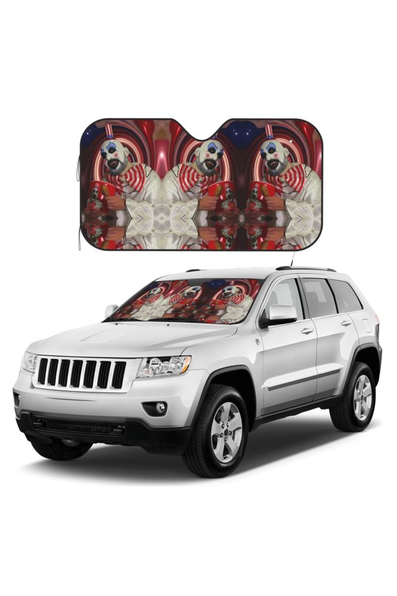 Captain-Spaulding Sun Shade, Car Front Window Shades Sunshade, Cover Sun Visor Shield Block Automotive Interior Protector Blocks For Most Car Sunshade