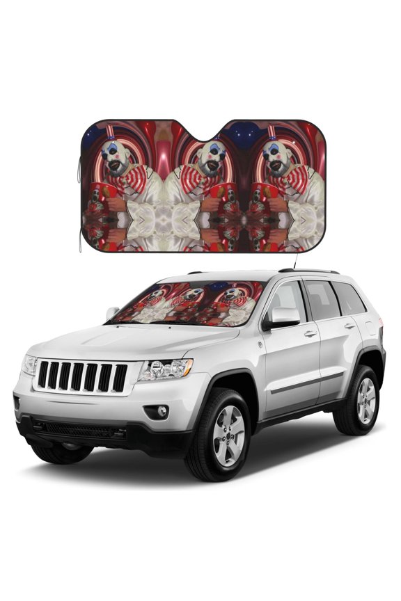 Captain-Spaulding Sun Shade, Car Front Window Shades Sunshade, Cover Sun Visor Shield Block Automotive Interior Protector Blocks For Most Car Sunshade