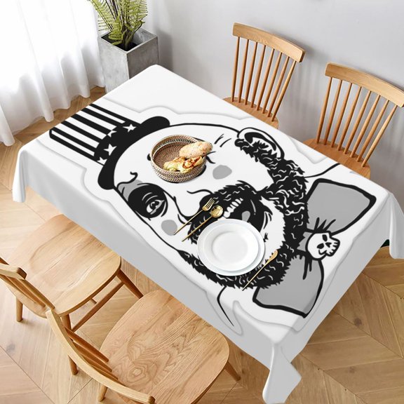 Captain-Spaulding Tablecloth, Washable Long Rectangular Table Cover For Buffet, Birthday Party Holiday Dinner, Picnic Or Tablecloth For Kitchen Event Use 60 X 90in