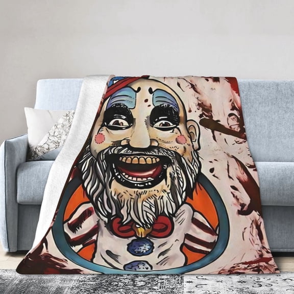 Captain Spaulding Throw Blanket, All Season Decorative Soft Cozy Fleece Blankets, Room Decor For Bed Chair Car Sofa Couch Bedroom