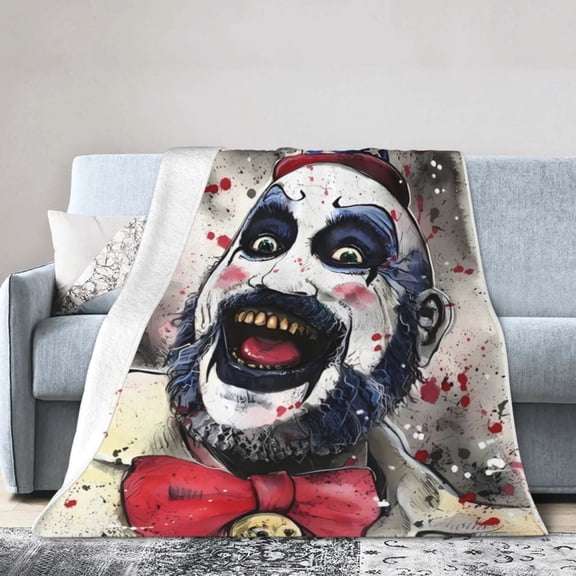 Captain Spaulding Throw Blanket, All Season Decorative Soft Cozy Fleece Blankets, Room Decor For Bed Chair Car Sofa Couch Bedroom