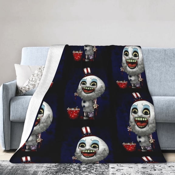 Captain Spaulding Throw Blanket, All Season Decorative Soft Cozy Fleece Blankets, Room Decor For Bed Chair Car Sofa Couch Bedroom