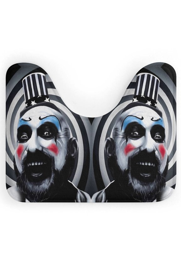 Captain Spaulding U-Shape Rug, Ultra Soft Washable Toilet Mat, Non Slip Absorbent Bath Rug Water Absorbent for Bathroom
