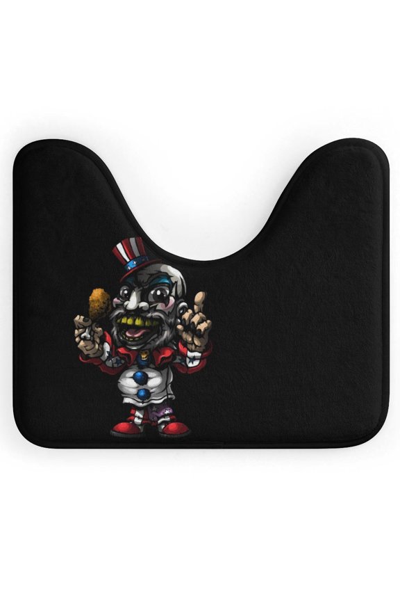 Captain Spaulding U-Shape Rug, Ultra Soft Washable Toilet Mat, Non Slip Absorbent Bath Rug Water Absorbent for Bathroom