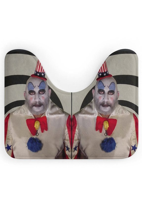 Captain Spaulding U-Shape Rug, Ultra Soft Washable Toilet Mat, Non Slip Absorbent Bath Rug Water Absorbent for Bathroom