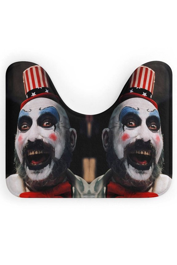Captain Spaulding U-Shape Rug, Ultra Soft Washable Toilet Mat, Non Slip Absorbent Bath Rug Water Absorbent for Bathroom