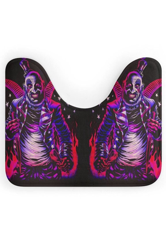 Captain Spaulding U-Shape Rug, Ultra Soft Washable Toilet Mat, Non Slip Absorbent Bath Rug Water Absorbent for Bathroom