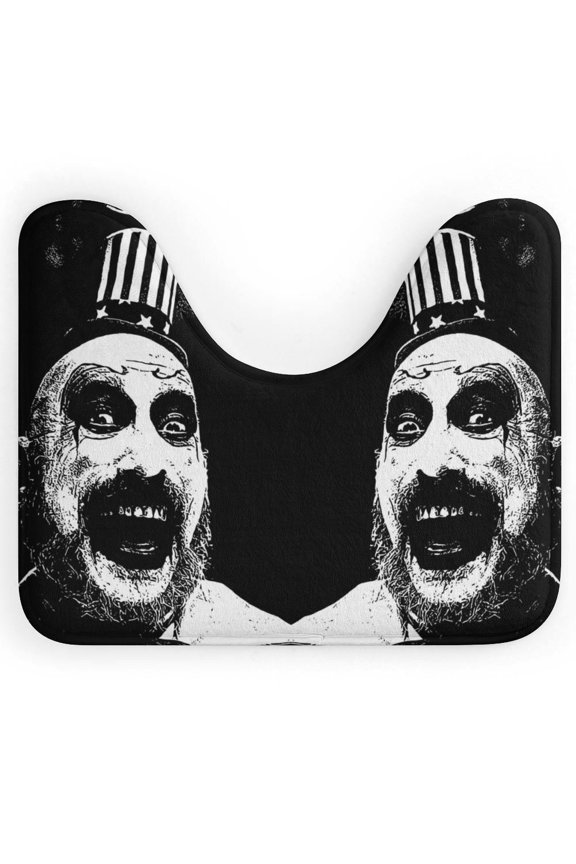 Captain Spaulding U-Shape Rug, Ultra Soft Washable Toilet Mat, Non Slip Absorbent Bath Rug Water Absorbent for Bathroom