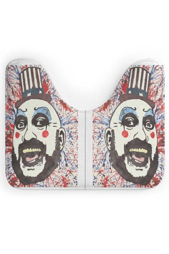 Captain Spaulding U-Shape Rug, Ultra Soft Washable Toilet Mat, Non Slip Absorbent Bath Rug Water Absorbent for Bathroom
