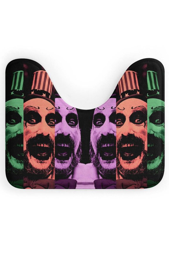 Captain Spaulding U-Shape Rug, Ultra Soft Washable Toilet Mat, Non Slip Absorbent Bath Rug Water Absorbent for Bathroom