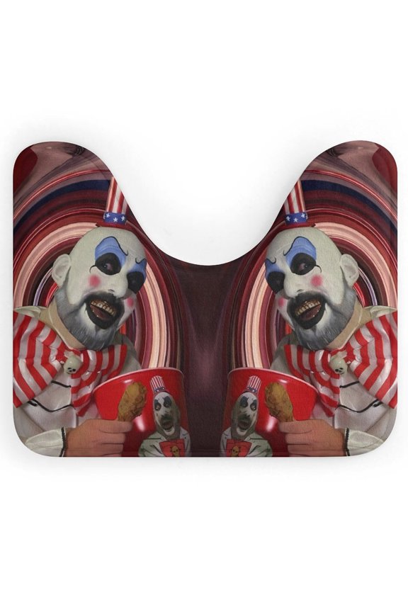 Captain Spaulding U-Shape Rug, Ultra Soft Washable Toilet Mat, Non Slip Absorbent Bath Rug Water Absorbent for Bathroom