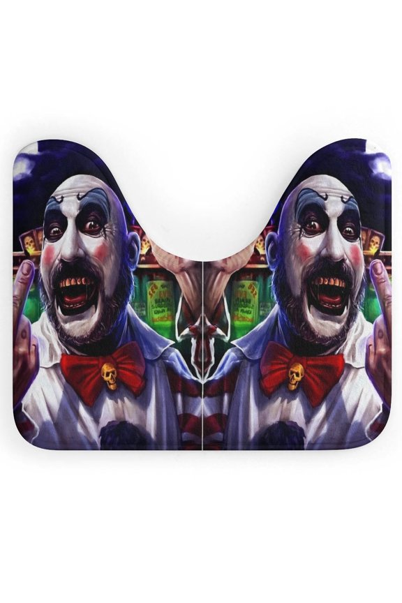 Captain Spaulding U-Shape Rug, Ultra Soft Washable Toilet Mat, Non Slip Absorbent Bath Rug Water Absorbent for Bathroom