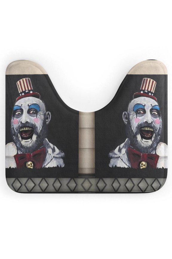 Captain Spaulding U-Shape Rug, Ultra Soft Washable Toilet Mat, Non Slip Absorbent Bath Rug Water Absorbent for Bathroom