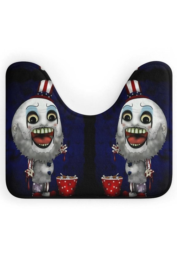 Captain Spaulding U-Shape Rug, Ultra Soft Washable Toilet Mat, Non Slip Absorbent Bath Rug Water Absorbent for Bathroom