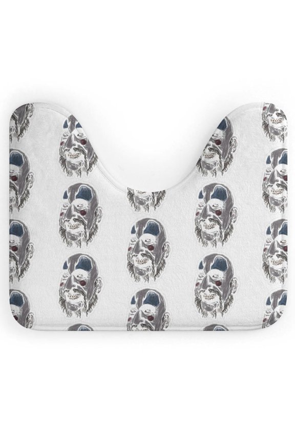 Captain Spaulding U-Shape Rug, Ultra Soft Washable Toilet Mat, Non Slip Absorbent Bath Rug Water Absorbent for Bathroom