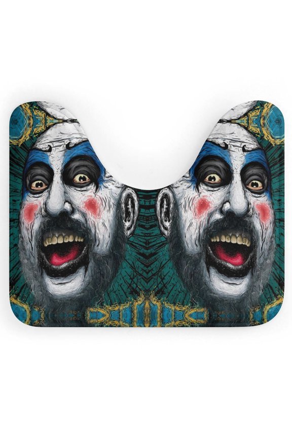 Captain Spaulding U-Shape Rug, Ultra Soft Washable Toilet Mat, Non Slip Absorbent Bath Rug Water Absorbent for Bathroom
