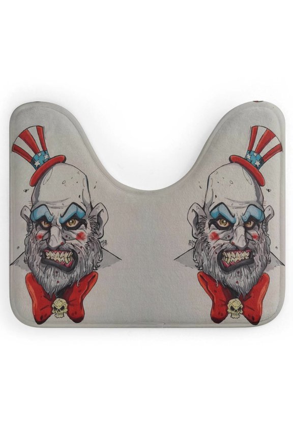 Captain Spaulding U-Shape Rug, Ultra Soft Washable Toilet Mat, Non Slip Absorbent Bath Rug Water Absorbent for Bathroom