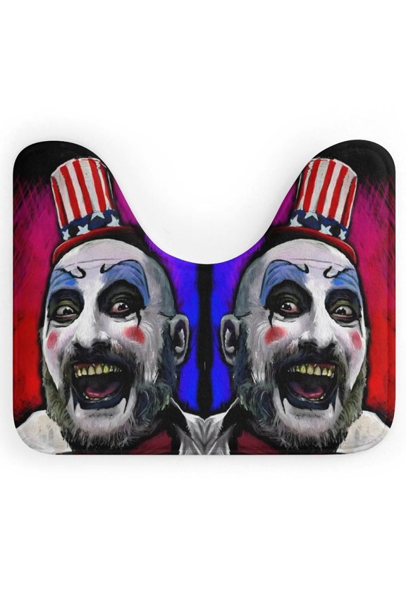 Captain Spaulding U-Shape Rug, Ultra Soft Washable Toilet Mat, Non Slip Absorbent Bath Rug Water Absorbent for Bathroom