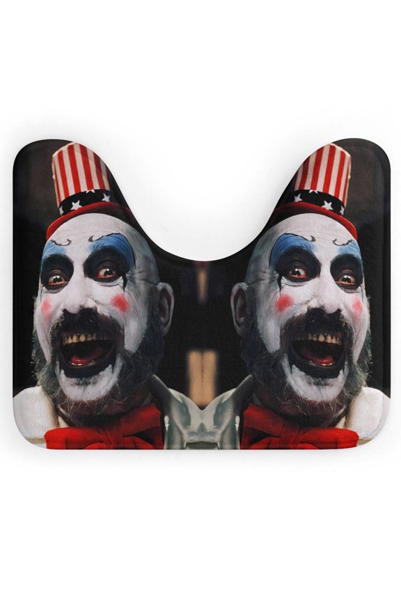 Captain Spaulding U-Shape Rug, Ultra Soft Washable Toilet Mat, Non Slip Absorbent Bath Rug Water Absorbent for Bathroom