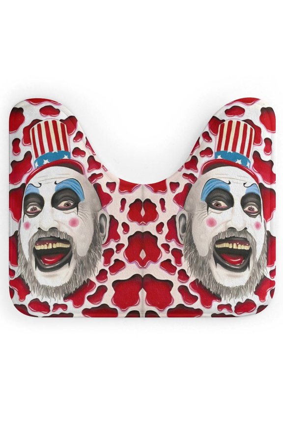 Captain Spaulding U-Shape Rug, Ultra Soft Washable Toilet Mat, Non Slip Absorbent Bath Rug Water Absorbent for Bathroom