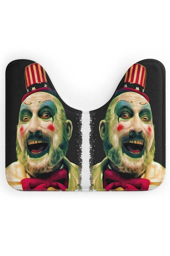 Captain Spaulding U-Shape Rug, Ultra Soft Washable Toilet Mat, Non Slip Absorbent Bath Rug Water Absorbent for Bathroom