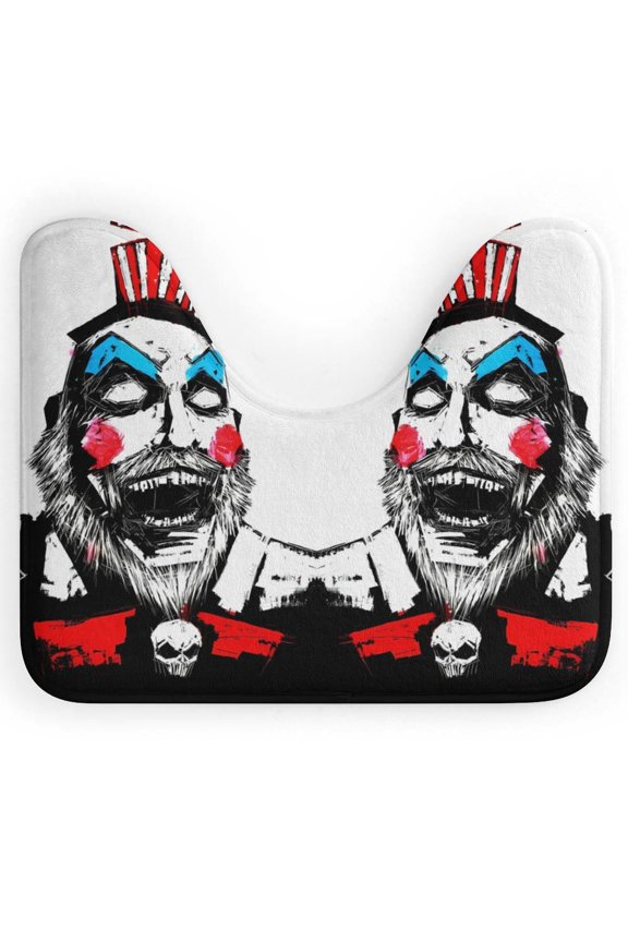 Captain Spaulding U-Shape Rug, Ultra Soft Washable Toilet Mat, Non Slip Absorbent Bath Rug Water Absorbent for Bathroom