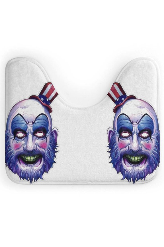 Captain Spaulding U-Shape Rug, Ultra Soft Washable Toilet Mat, Non Slip Absorbent Bath Rug Water Absorbent for Bathroom