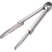 Captain Stag UG-3293 BBQ Tongs, Foldable, Solo Tongs, 8.3 inches 21 cm, Compact Storage, Stainless Steel, Stopper Included, Silver
