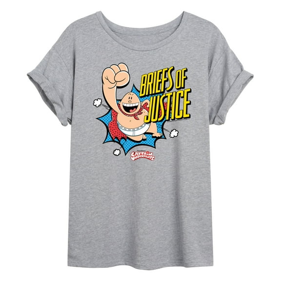 Captain Underpants - Briefs Of Justice - Juniors Ideal Flowy Muscle T-Shirt