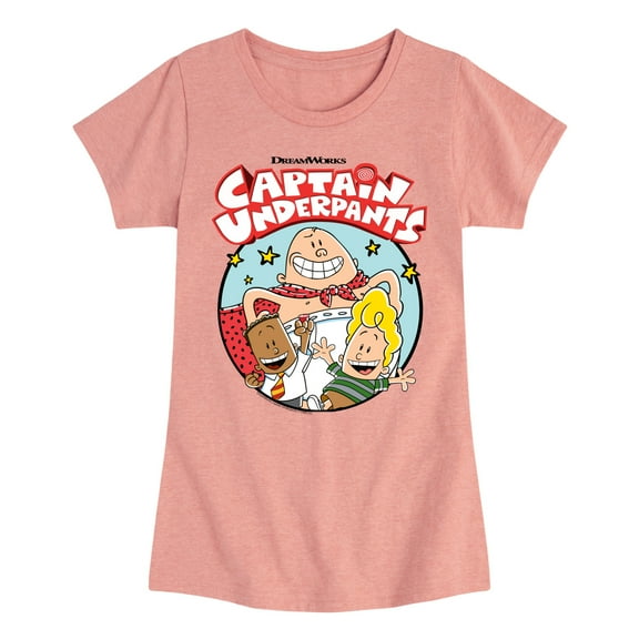 Captain Underpants - C. Underpants, George, & Harold - Toddler & Youth Girls Short Sleeve Graphic T-Shirt