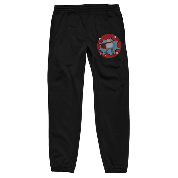Captain Underpants Caped Hero Men's Black Jogger Pants-XXL
