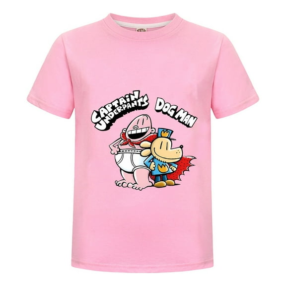 Captain Underpants & Dog Man Kids Boys Girls T-Shirt – Comic Hero Graphic Tee Top for Fans of Cartoon Stories