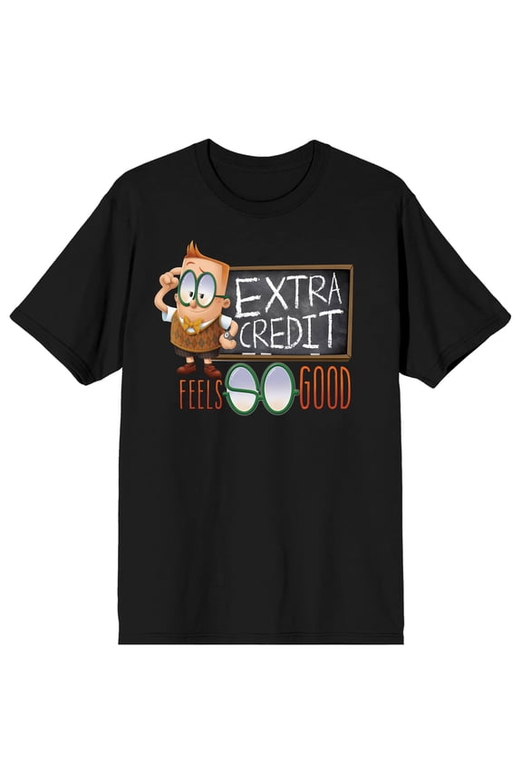 Captain Underpants Extra Credit Feels Good Crew Neck Short Sleeve Men's Black T-shirt-XXL