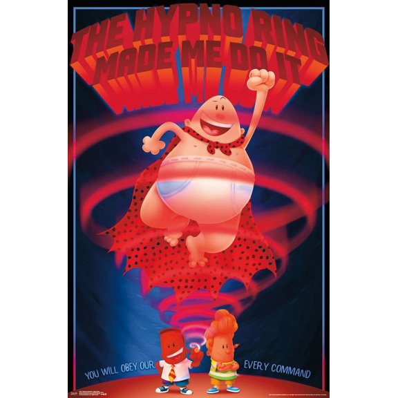 Captain Underpants - Hypno Ring Poster Print (22 x 34)