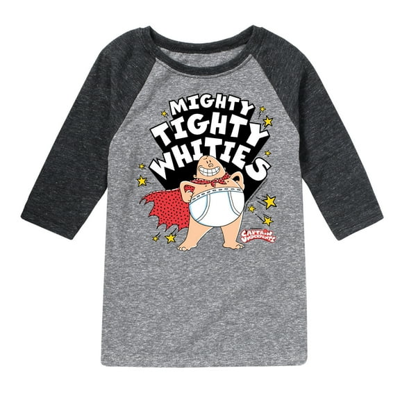 Captain Underpants - Mighty Tighty Whities - Toddler & Youth Raglan Graphic T-Shirt