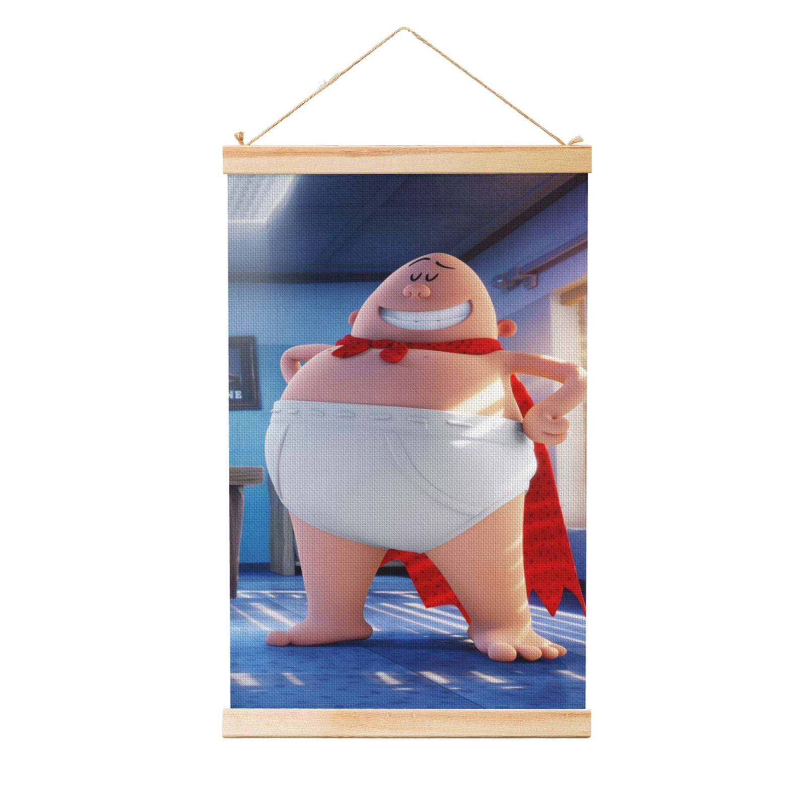 Captain Underpants Poster Canvas Wooden Shaft Hanging Poster Home Decor