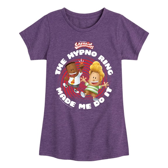 Captain Underpants - The Hypno Ring - Toddler & Youth Girls Short Sleeve Graphic T-Shirt