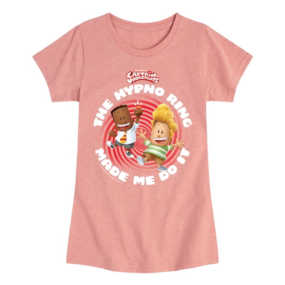 Captain Underpants - The Hypno Ring - Toddler & Youth Girls Short Sleeve Graphic T-Shirt