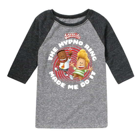 Captain Underpants - The Hypno Ring - Toddler & Youth Raglan Graphic T-Shirt
